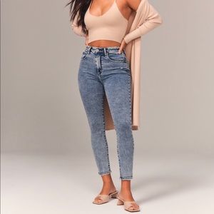 A&F Curve Love High Rise Super Skinny Ankle Jeans